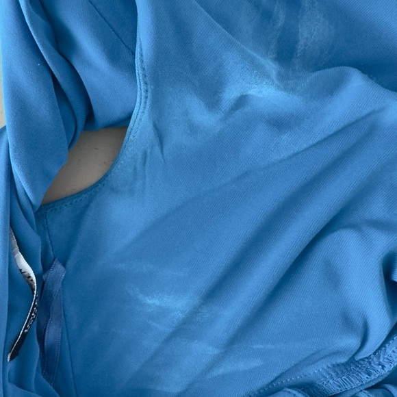 Jones New York Blue Capsleeve Dress Size 4 Work Cocktail Party - Picture 8 of 9